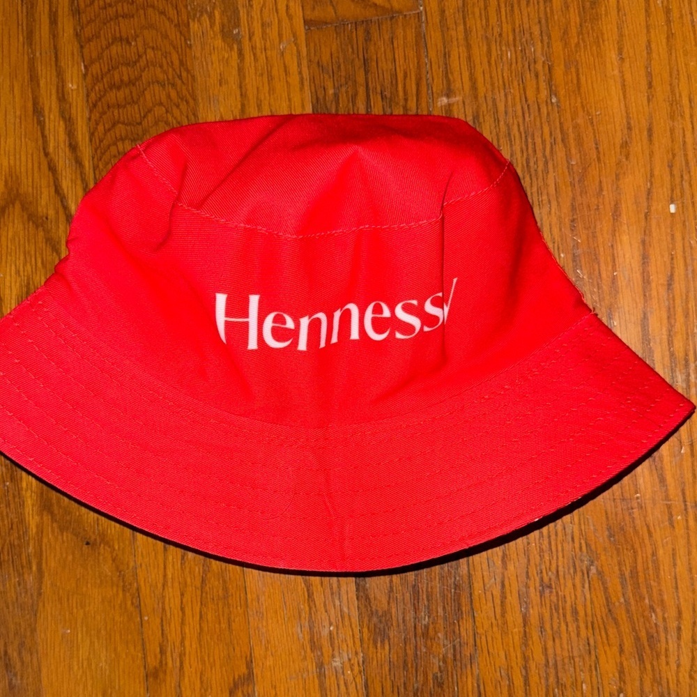 Hennessy Red Bucket Hat orange white RARE SUMMER VEGAS MIAMI rave - Picture 1 of 2